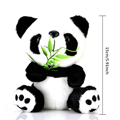 Yosoo 15 cm Cute Panda con bambú oso de panda de peluche Panda de peluche de animal oso panda de peluche Animal muñeca juguetes regalo Panda juguetes para niños