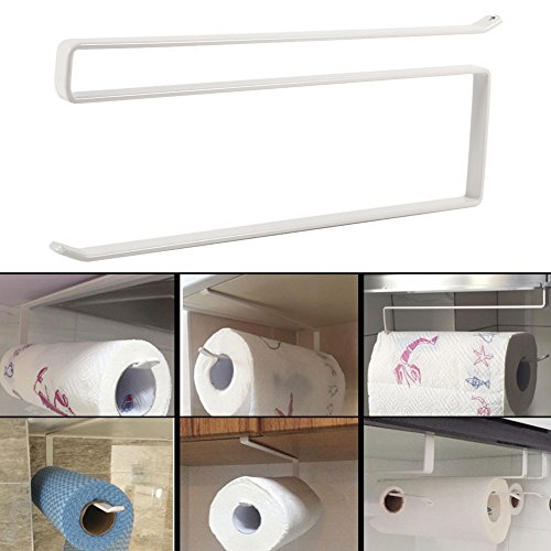 Yosoo Percha De Papel Higiénico Soporte para Rollo De Papel Higiénico Toalla De Metal Inoxidable Soporte Colgante Cocina Baño Gabinete,Organizador De Almacenamiento