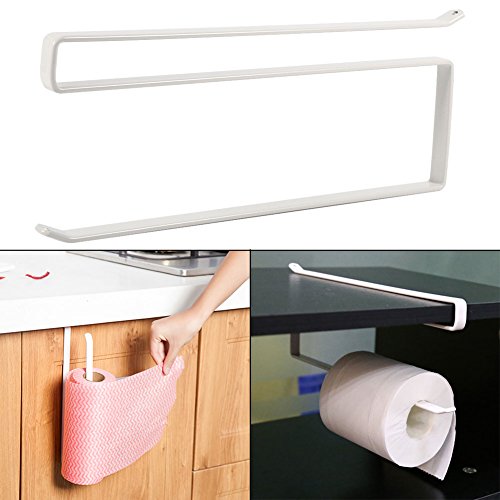 Yosoo Percha De Papel Higiénico Soporte para Rollo De Papel Higiénico Toalla De Metal Inoxidable Soporte Colgante Cocina Baño Gabinete,Organizador De Almacenamiento