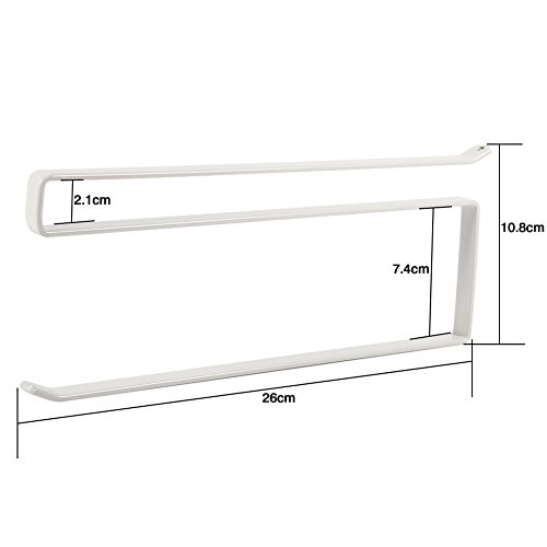 Yosoo Percha De Papel Higiénico Soporte para Rollo De Papel Higiénico Toalla De Metal Inoxidable Soporte Colgante Cocina Baño Gabinete,Organizador De Almacenamiento