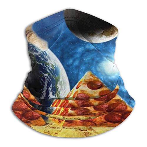 Yuanmeiju divertido pizza pirámide planeta espacio gato cuello polaina calentador Ultra suave poliéster cuello calentador cara cubierta cuello sombreros