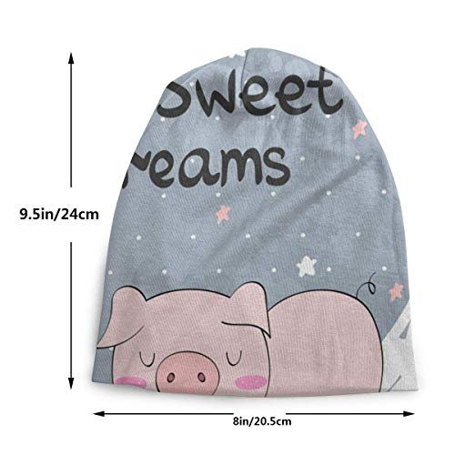 Yuanmeiju Funny Pig Moon Sweet Kid 's Winter Warm Knit Sombreros Elásticos Soft Beanie Hat Skull Cap para