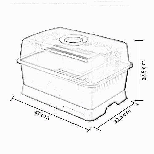 Yuanyuanliu Bastidores De Cocina, Vajilla, Desagüe, Estante For Platos, Caja De Almacenamiento, Menaje, Vajilla, Armario De Almacenamiento, Tapa De Plástico (Color : Pink)