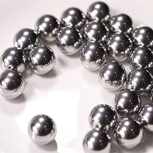 Yuen Bola de Acero Exterior de Superficie Brillante/Bola de Acero Macizo / 6,7,8,9,10 mm / 1 kg(6mm-1kg, Silver)