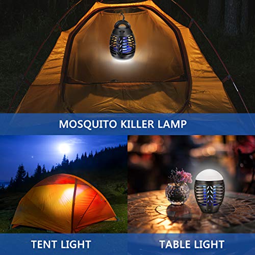 YUNLIGHTS Linterna de Camping Lámpara Mosquitos Electrico Repelente Mosquito Insectos LED Lámparas 5W Mata Moscas Anti Mosquito Repellent Antimosquitos Insectocutor USB Batería Recargable de 2500mAh