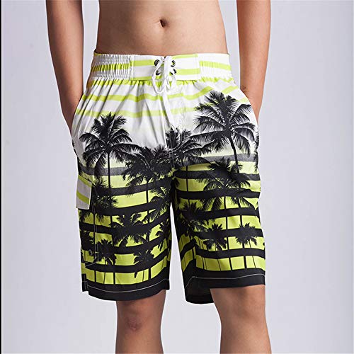 YUNSW Pantalones De Playa Pantalones Cortos De Secado Rápido, Pantalones Casuales De Coco Estampados para Hombres