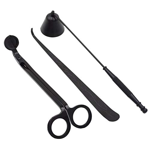 YUSHAOLI YSLI Kit de Herramientas de Corte de Acero Inoxidable Vela 1 Juego de Tijera Wick Trimmer Extinción (Color : Black, Package : 2pcs 10pcs)