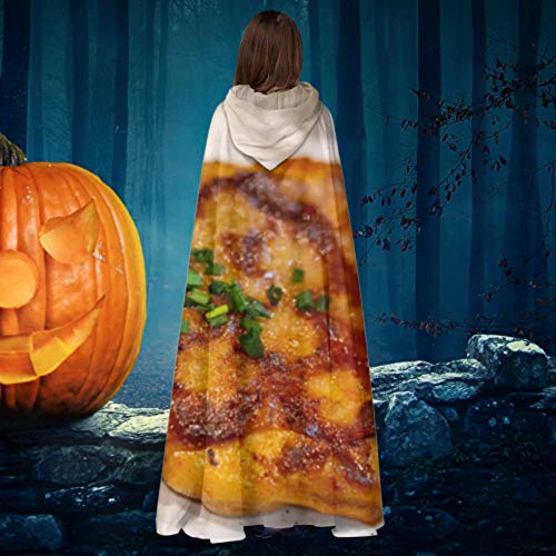 Yushg Alas y Especias de Pollo asado Capa con Capucha para Hombre Capa para Hombre con Capucha 59 Pulgadas para Navidad Disfraces de Halloween Cosplay