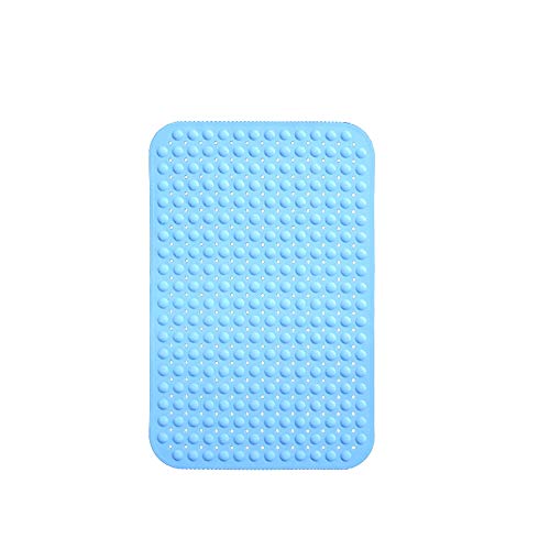 YuShi-NH Home Hotel Cuarto de baño WC Goma Sucker Masaje Anti Slip Mat Ducha Grande Seguridad Alfombra Alfombra de baño Bañera cojín de 79x39cm Azul