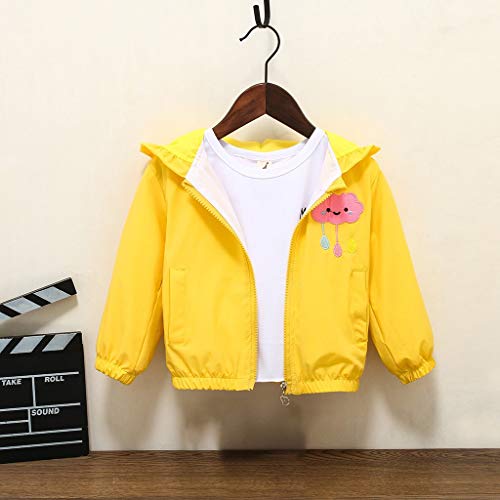 YWLINK Sudaderas con Capucha NiñOs Nubes Lindas Cremallera Abrigo Chaquetas Deportivas Moda Casual Camiseta Cardigan Gabardina Jersey Sudaderas Deporte OtoñO E Invierno Nuevo(Amarillo,1-2 años/80)