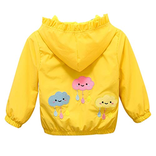 YWLINK Sudaderas con Capucha NiñOs Nubes Lindas Cremallera Abrigo Chaquetas Deportivas Moda Casual Camiseta Cardigan Gabardina Jersey Sudaderas Deporte OtoñO E Invierno Nuevo(Amarillo,1-2 años/80)