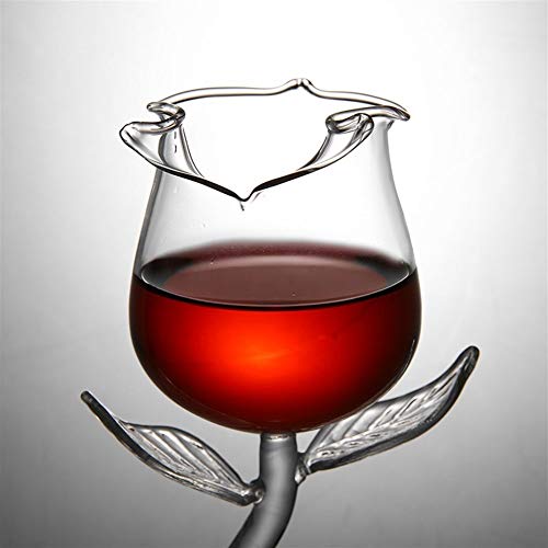 Z-Y Taza de Cafe Copa de Vino Vaso de Whisky Herramientas Forma 1pc 100ml Flor de Rose Copa de Vino Vino Tinto Vino del cubilete de cóctel Gafas de Partido for Bar Recipientes de Cocina