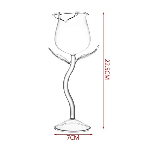 Z-Y Taza de Cafe Copa de Vino Vaso de Whisky Herramientas Forma 1pc 100ml Flor de Rose Copa de Vino Vino Tinto Vino del cubilete de cóctel Gafas de Partido for Bar Recipientes de Cocina