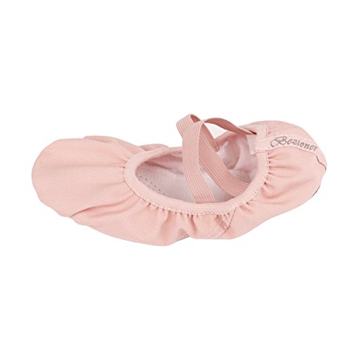 Zapatillas de Ballet Canvas Dance Zapatos Split Único Rosa 32