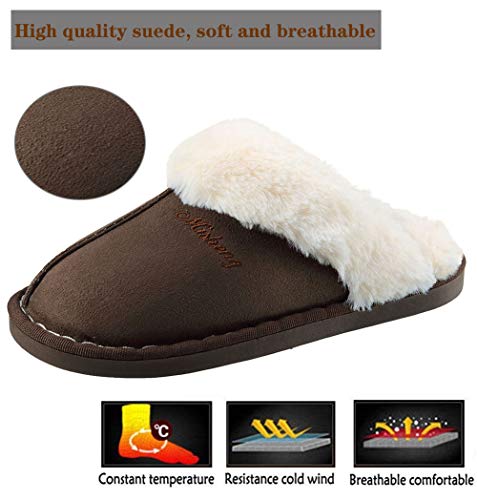 Zapatillas de Estar por Casa para Mujer Hombre Otoño Invierno Calienta Pantuflas Interior Suave Algodón Casa Zapatilla Pareja Zapatos Calzado