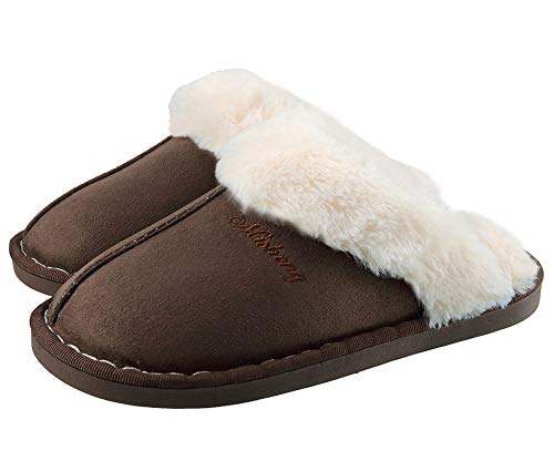 Zapatillas de Estar por Casa para Mujer Hombre Otoño Invierno Calienta Pantuflas Interior Suave Algodón Casa Zapatilla Pareja Zapatos Calzado