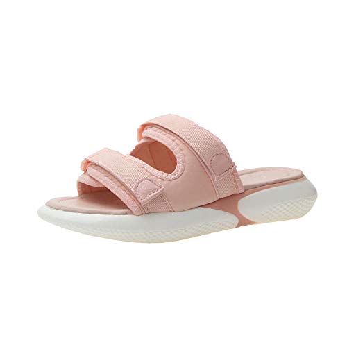 Zapatillas Unisex para la Fascitis,Zapatillas de Verano para Mujeres Embarazadas, Fondo Plano Antideslizante para Exteriores, Fondo Suave Suelto edema-39_Pink