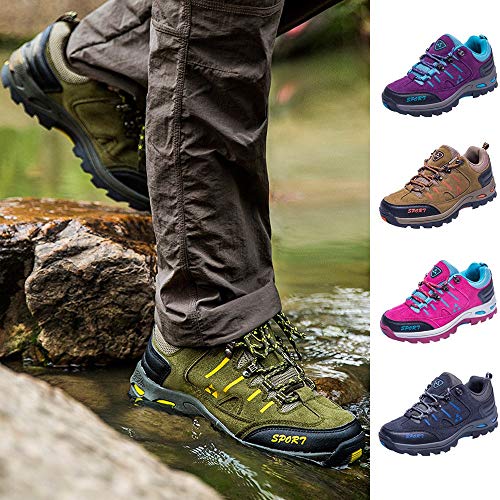 Zapatos de Senderismo para Pareja,ZARLLE Zapatillas Ligeras de Escalada Botas de Trekking al Aire Libre Seguro Respirable Calzado Deportivo para Correr Climbing Gimnasio Zapatos de Trekking