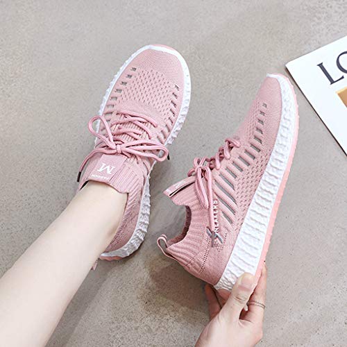 Zapatos Mujer,ZARLLE Zapatillas Running Mujer Zapatillas Deportivas Mujer De Cordones En Gimnasio Aire Libre Y Deporte Transpirables Casual Zapatos Gimnasio Correr Sneakers