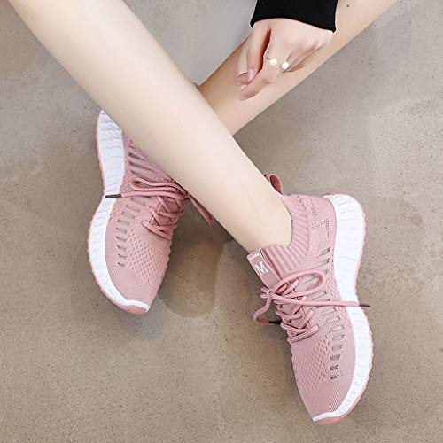 Zapatos Mujer,ZARLLE Zapatillas Running Mujer Zapatillas Deportivas Mujer De Cordones En Gimnasio Aire Libre Y Deporte Transpirables Casual Zapatos Gimnasio Correr Sneakers