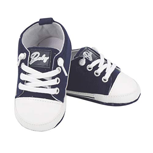 Zapatos para bebé Auxma La Zapatilla de Deporte Antideslizante del Zapato de Lona de la Zapatilla de Deporte para 3-6 6-12 12-18 M (6-12 M, Azul)