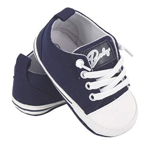 Zapatos para bebé Auxma La Zapatilla de Deporte Antideslizante del Zapato de Lona de la Zapatilla de Deporte para 3-6 6-12 12-18 M (6-12 M, Azul)