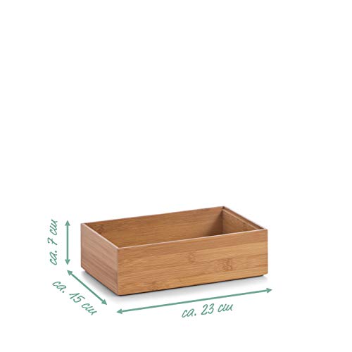 Zeller 13332 Caja para Poner Orden, Madera, Marrón, 23x15x7 cm