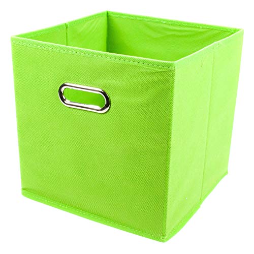 Zeller 14134 - Caja de almacenaje de tela, plegable, 28 x 28 x 28 cm, color verde