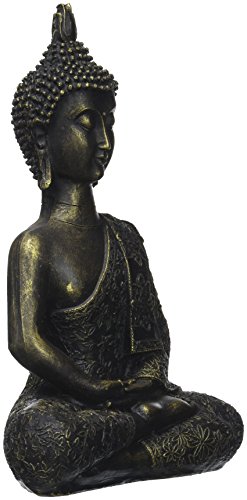 Zen'Light - Estatuilla Buda Thai, Resina, Bronce, 10 x 23 x 30 cm