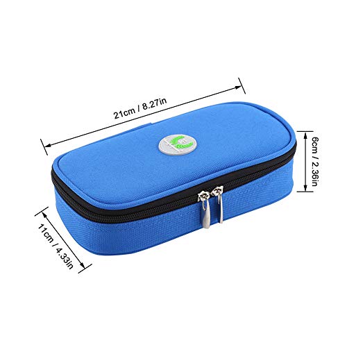 Zerodis - Estuche de Viaje para refrigerador de insulina, Organizador de diabéticos, Bolsa de refrigeración médica para Viajes al Aire Libre (Azul)