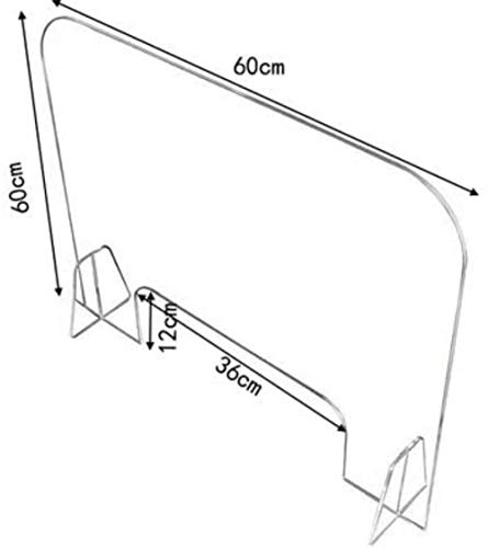 ZGQ Etiqueta Metros Guardia estornudo portátil, contadores y Mesa de plexiglás Puerta de la Barrera de plexiglás, Boutique de recepción Escudo,60x60cm