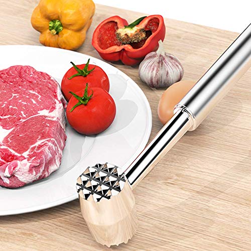 ZH1 Ablandador de Carne para el hogar, Martillo de aleación de Zinc, Herramienta de Cocina, Resistente y Duradero, con Gancho, Utilizado para bistec, Carne de Res, Pollo.