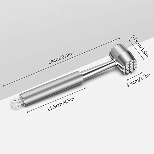 ZH1 Ablandador de Carne para el hogar, Martillo de aleación de Zinc, Herramienta de Cocina, Resistente y Duradero, con Gancho, Utilizado para bistec, Carne de Res, Pollo.