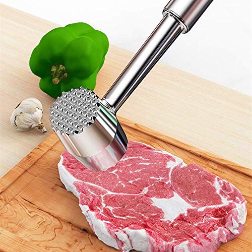 ZH1 Ablandador de Carne para el hogar, Martillo de aleación de Zinc, Herramienta de Cocina, Resistente y Duradero, con Gancho, Utilizado para bistec, Carne de Res, Pollo.