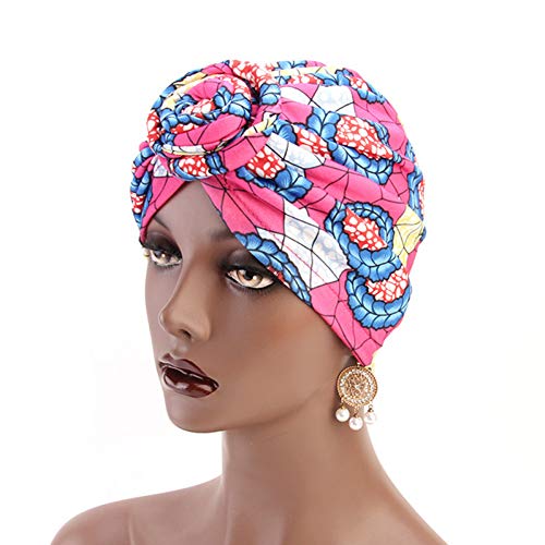 ZHAJIAN Mujeres Turbante patrón Africano Nudo Diadema Moda cálido pañuelo Sombreros señoras quimio Gorra Bandanas