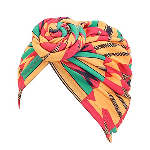 ZHAJIAN Mujeres Turbante patrón Africano Nudo Diadema Moda cálido pañuelo Sombreros señoras quimio Gorra Bandanas