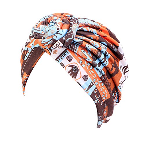 ZHAJIAN Mujeres Turbante patrón Africano Nudo Diadema Moda cálido pañuelo Sombreros señoras quimio Gorra Bandanas