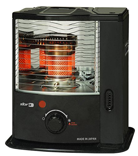 Zibro Made By Toyotomi 1710996 Estufa de Parafina de Mecha, 2200 W, Negro Inox, da 14m2-32m2