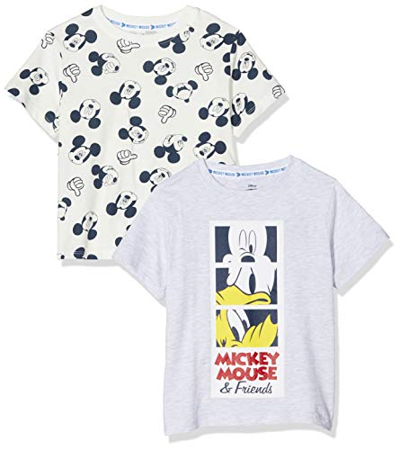 ZIPPY Pack 2 Camisetas Disney SS20, Light Grey Mel, 3/4 para Niños