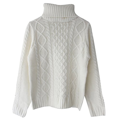 ZKOO Suéter De Cuello Alto Mujer De Punto Invierno Moda Jerséis Pullover Acanalado Suéter