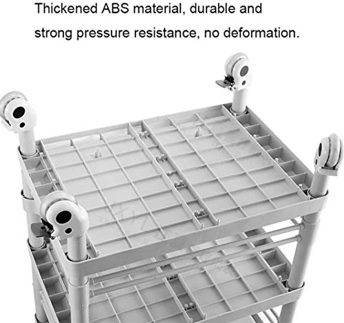 ZRABCD Carro Servicio Experimentar Limpiar Vehículo de Utilidad,con Barras de Apoyo Ruedas de Multifunción Abdominales Carretilla,por Salón de Belleza Barbería Hotel Restaurante Cocina Banco