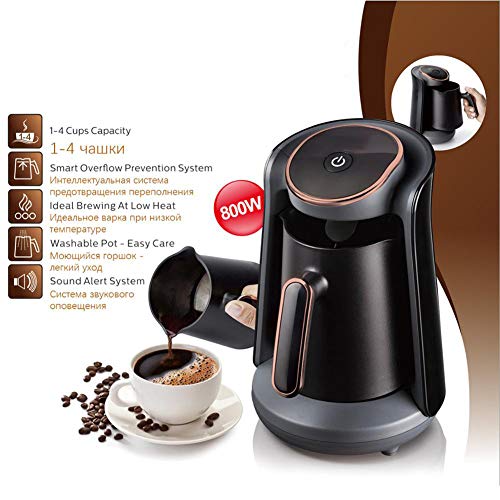 ZR&YW Maker - Cafetera eléctrica inalámbrica de calidad alimentaria, moka hervidor, máquina de café, filtro calorífico para regalo