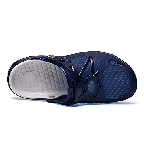 Zuecos Hombre Playa Piscina Sanitarios Enfermera Goma Verano Zapatillas de Trabajo Sandalias Negro Azul Amarillo 40-45 Azul 41