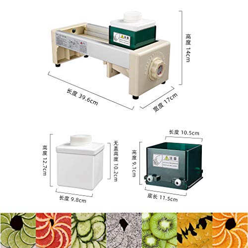 ZXCVB Cortadora de Frutas Comercial 1-10 mm Cortadora Manual de Limones de Espesor Ajustable Máquina cortadora de Limones Rebanada súper Fina, para el hogar o el Negocio