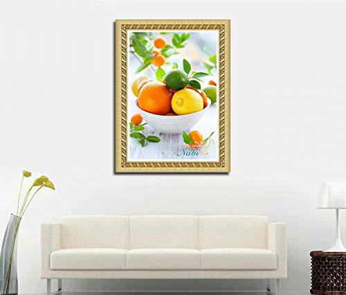 ZXXGA 5D DIY Diamante Pintura Fruta Lienzo Rhinestone Punto de Cruz Pared Arte decoración Regalo Diamante Cuadrado 40x55cm