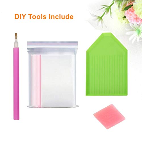 ZXXGA DIY 5D - Kit de Pintura de Diamante por números, Tres Mujeres Indias para Bordar Cuadros de Punto de Cruz, Manualidades para decoración de la Pared del hogar sin Marco 60x45cm