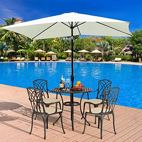 ZXYY Jardín 2m x 3m Sombrilla Colgante Banana Garden Patio Sombrilla Octagonal sombrilla para jardín Hotel Market Saloon Lado de la Piscina Playa Exterior LightBeige