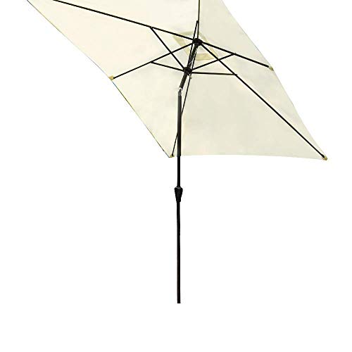 ZXYY Jardín 2m x 3m Sombrilla Colgante Banana Garden Patio Sombrilla Octagonal sombrilla para jardín Hotel Market Saloon Lado de la Piscina Playa Exterior LightBeige