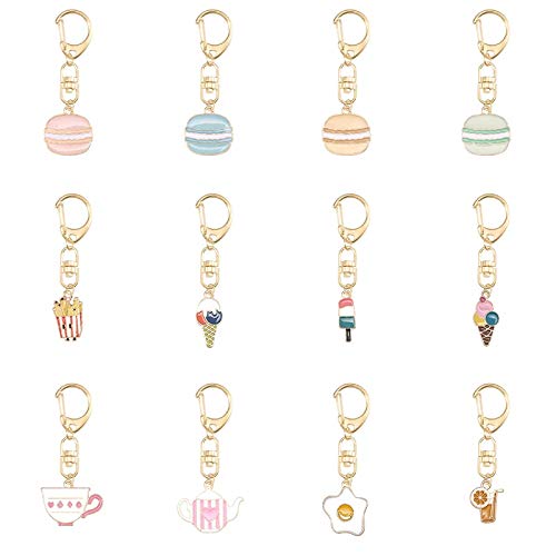 Zyj stores Llaveros Forma Simple última Femenino Llavero de Macarons Helado Shell Pendiente de la aleación del Material Llavero Regalo de la joyería de Venta Directa Accesorios (Color : YSK106 A)