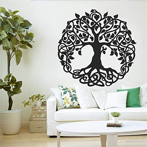 zzlfn3lv 81 * 80 cm Árbol Etiqueta de la Pared Árbol de la Vida Etiqueta de Vinilo para la Pared o la Ventana Decoración para el hogar Jardín de Eden Grandes árboles de Yoga